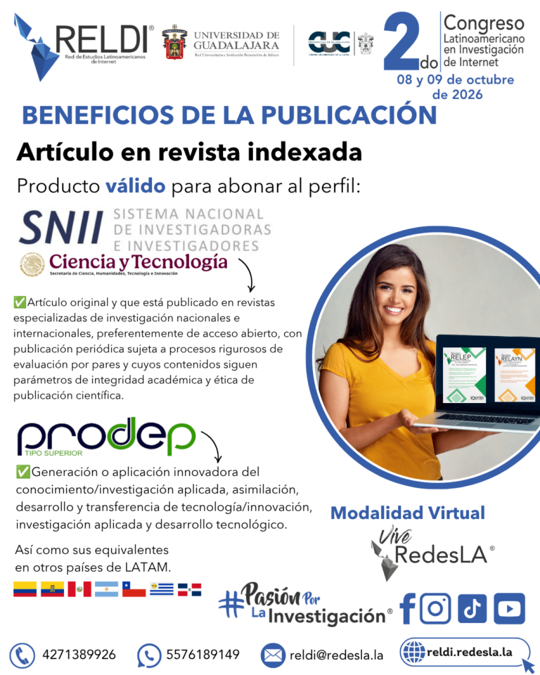 11. BENEFICIOS ARTÍCULO EN REVISTA – 2.º CONGRESO RELDI 2026 reldi.redesla.la