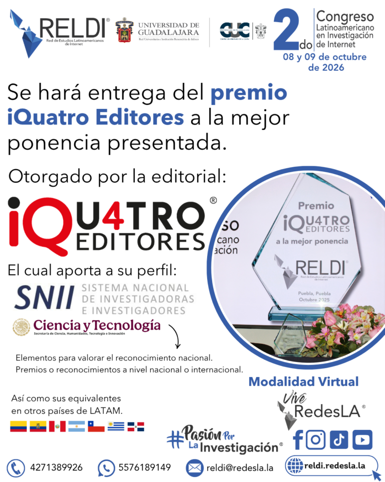 12. PREMIO IQ4 – 2.º CONGRESO RELDI 2026 reldi.redesla.la